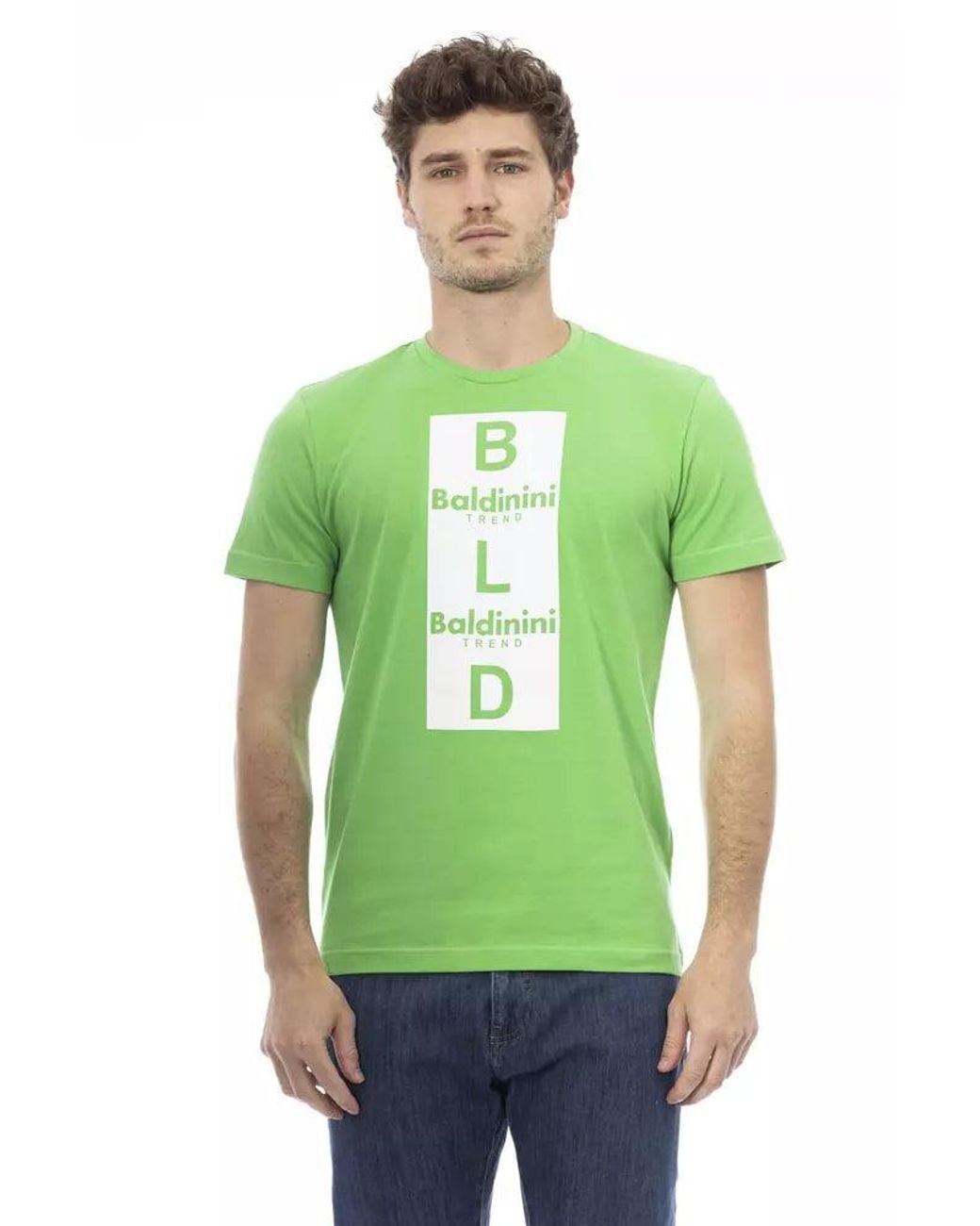 Baldinini Green Cotton T-Shirt for men