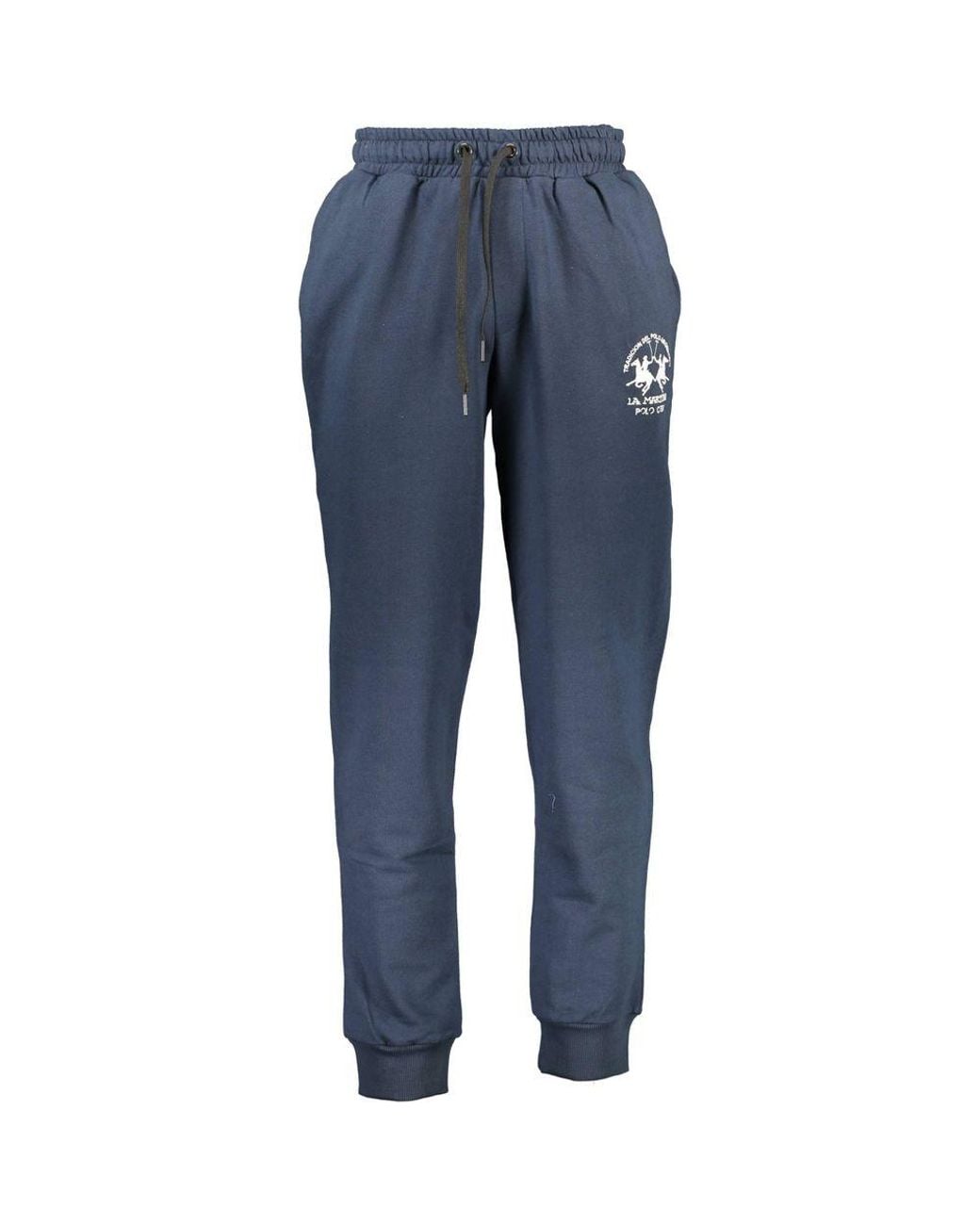 La Martina Blue Cotton Men Sweatpants for men