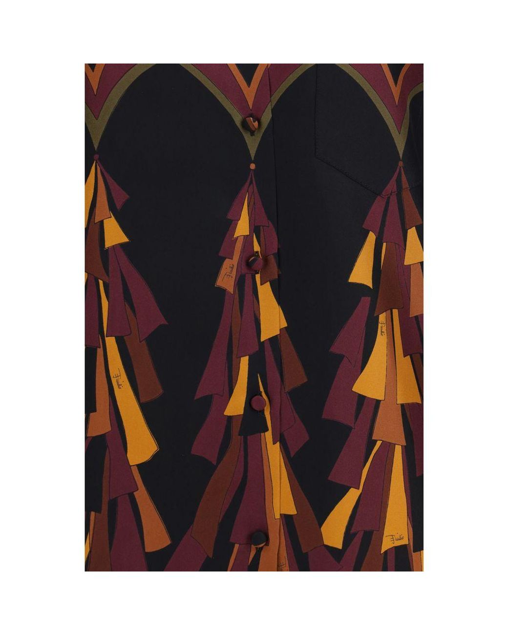 Emilio Pucci Multicolor Silk Pattern Shirt