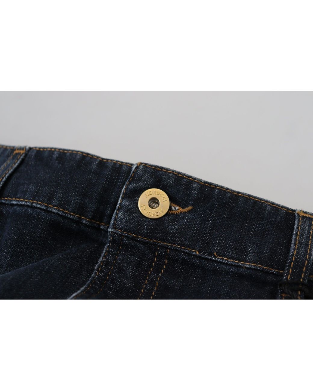 Fiorucci Black Chic Mid Waist Dark Denim Skirt