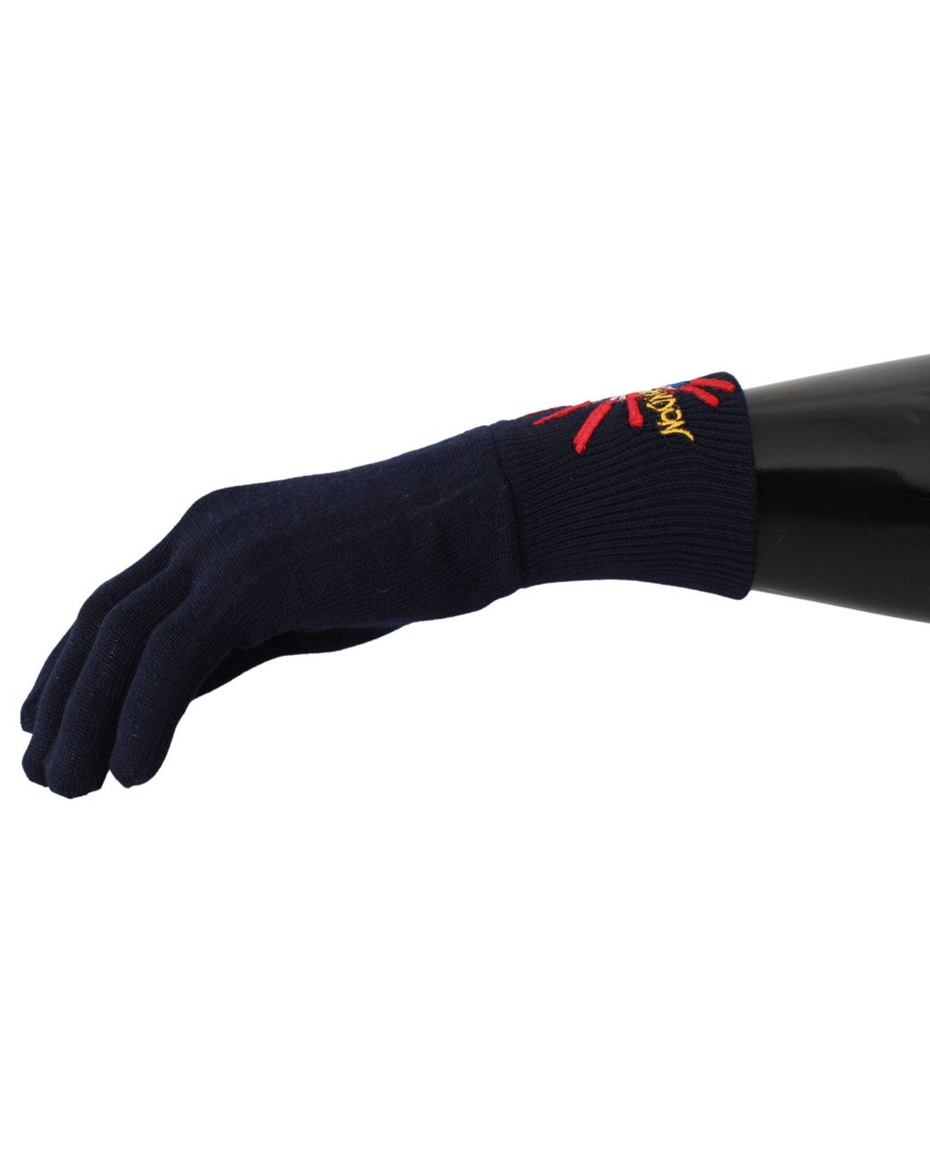 Dolce & Gabbana Black #Dmen'Slondon Embroidered Wool Gloves for men