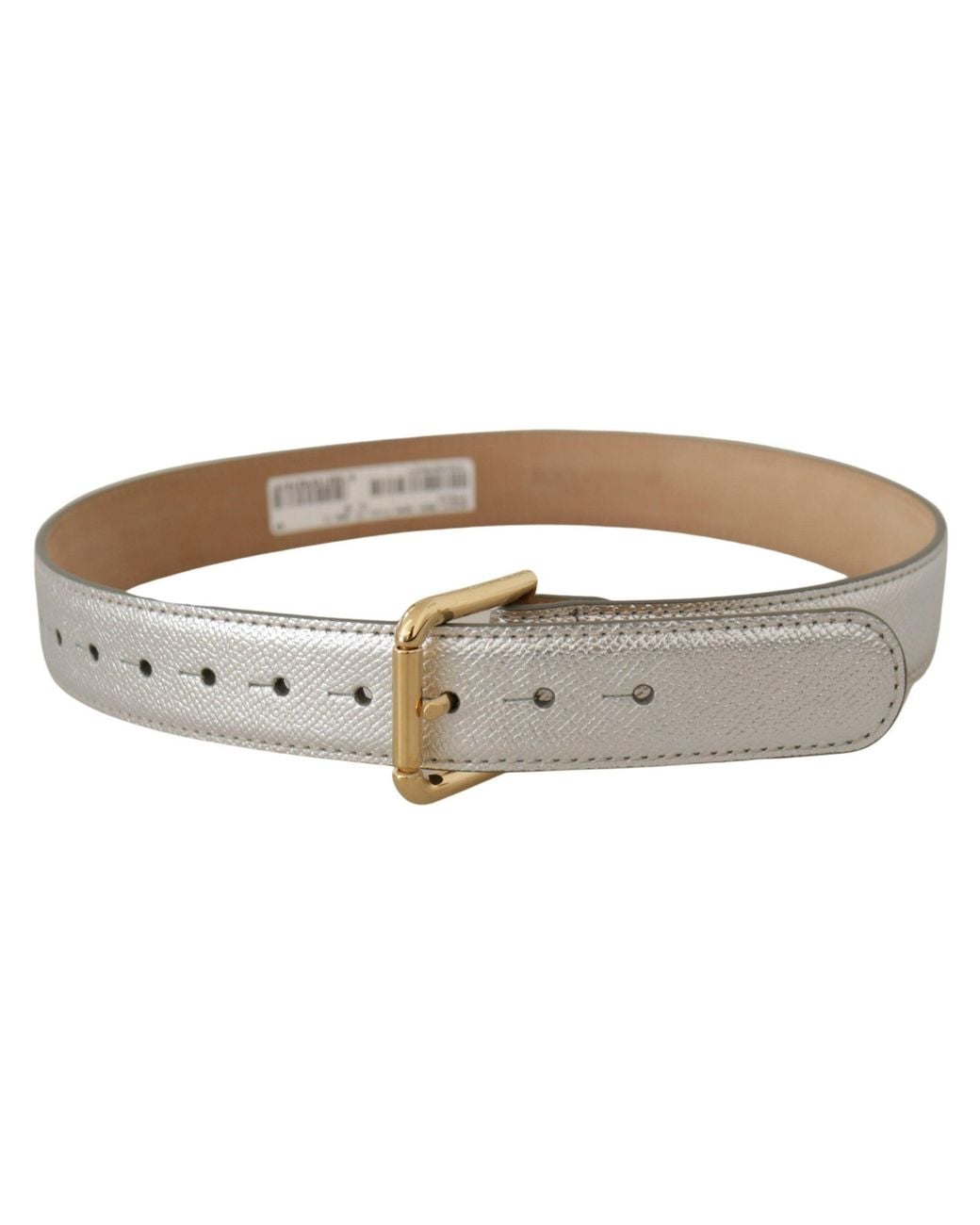 Dolce & Gabbana Black Elegant Leather Belt With Engraved Buckle