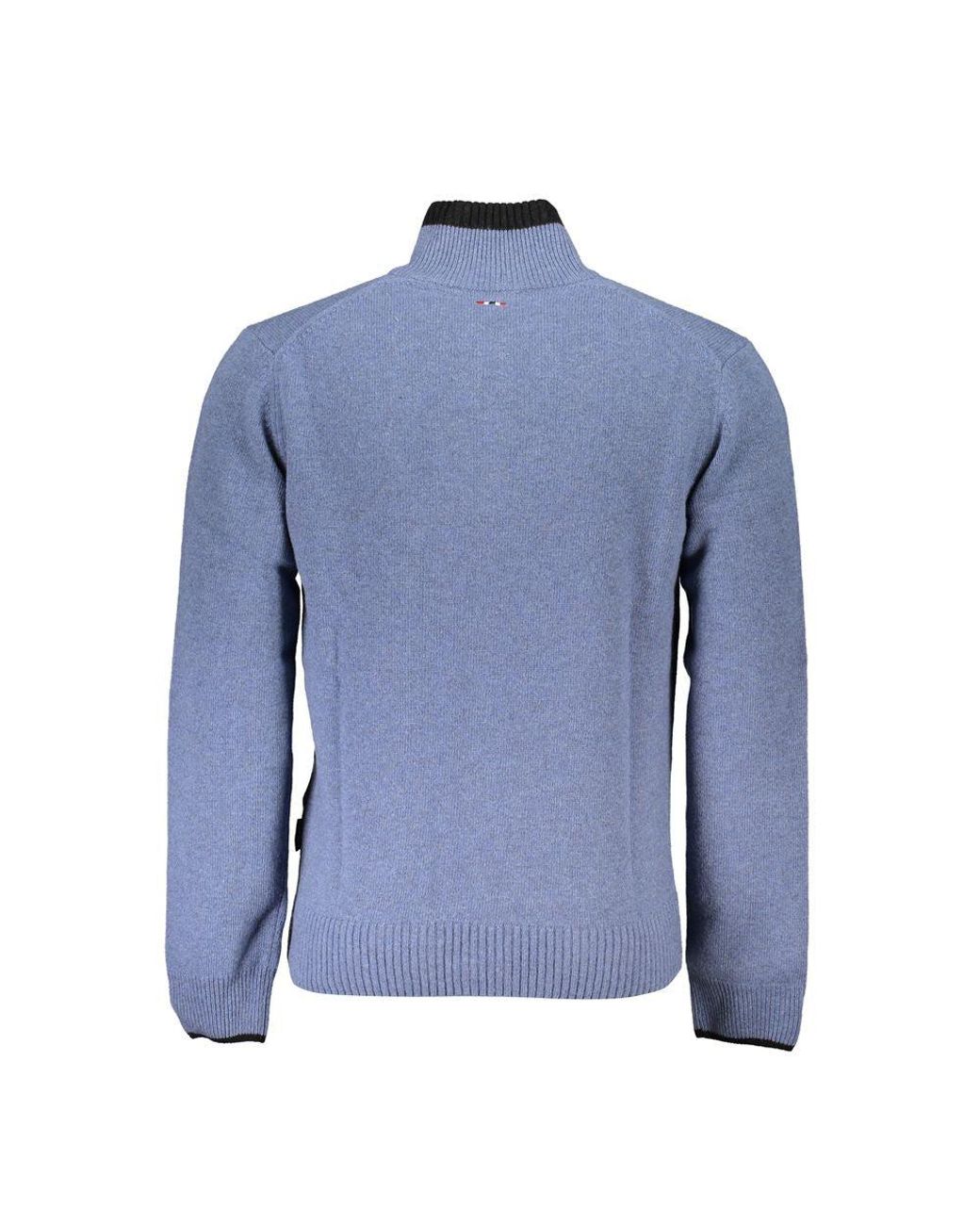 Napapijri Blue Fabric Sweater for men