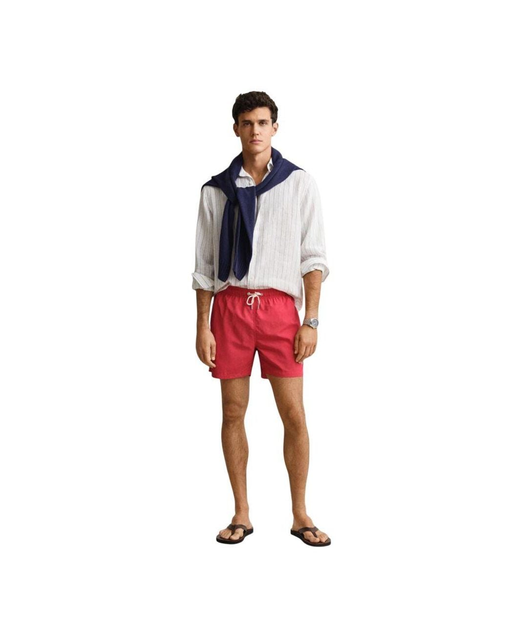 Gant Red Recycled Polyamide Swim Shorts for men