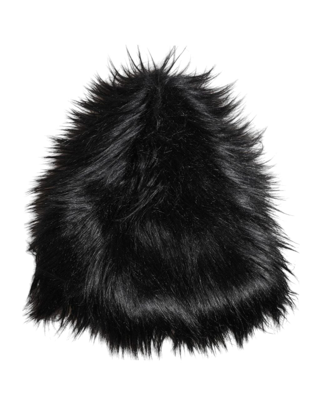 Dolce & Gabbana Black Acrylic Fur Bucket Hat