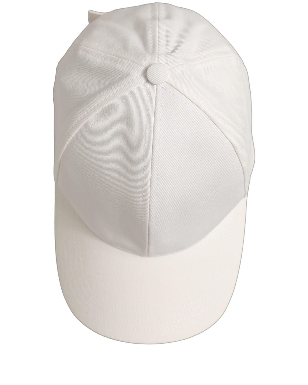 Dolce & Gabbana White Cotton Baseball Capello 6 Panels Hat for men