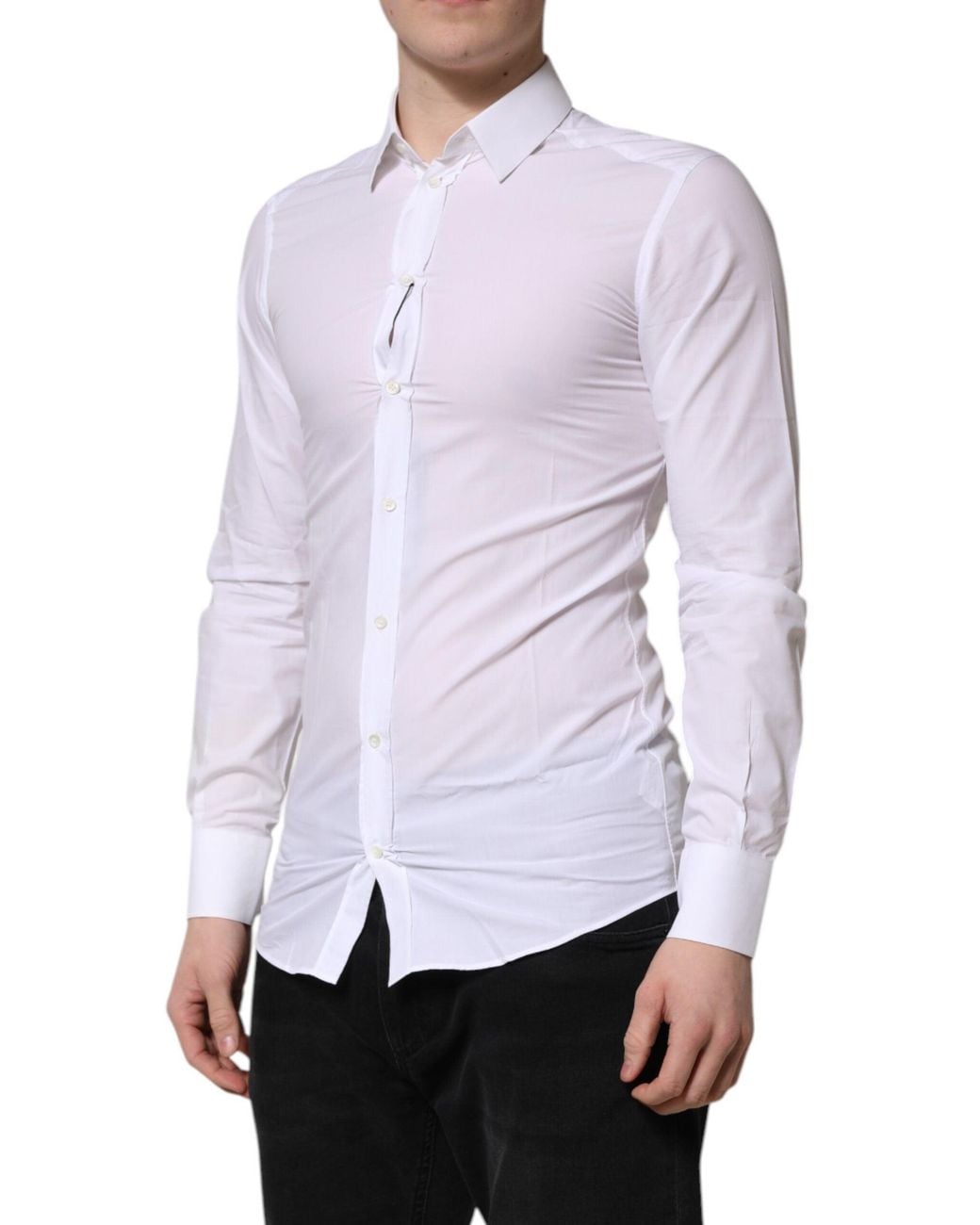 Dolce & Gabbana Purple Long Sleeves Dress Formal Shirt for men