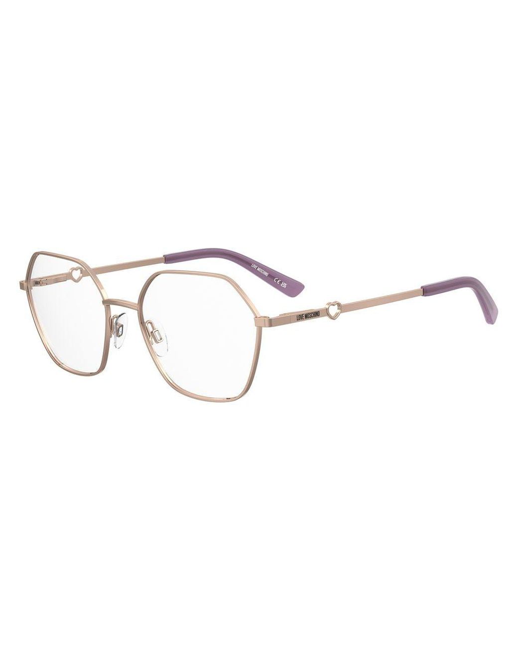 Love Moschino Metallic Metal Glasses (Frames) Accessory