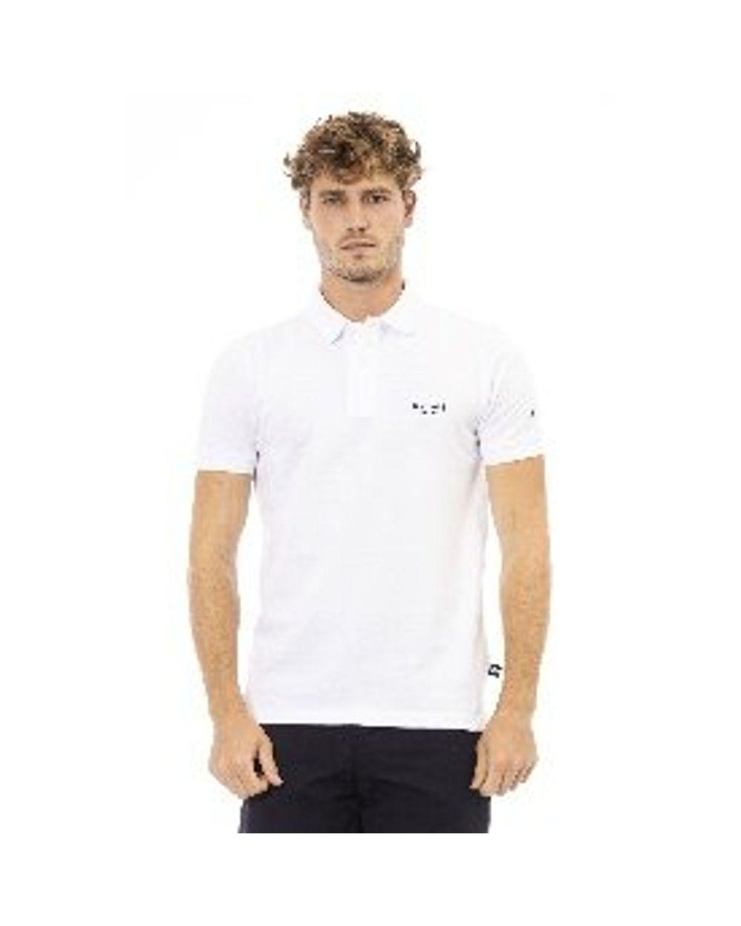 Baldinini Black And White Cotton Polo Shirt for men