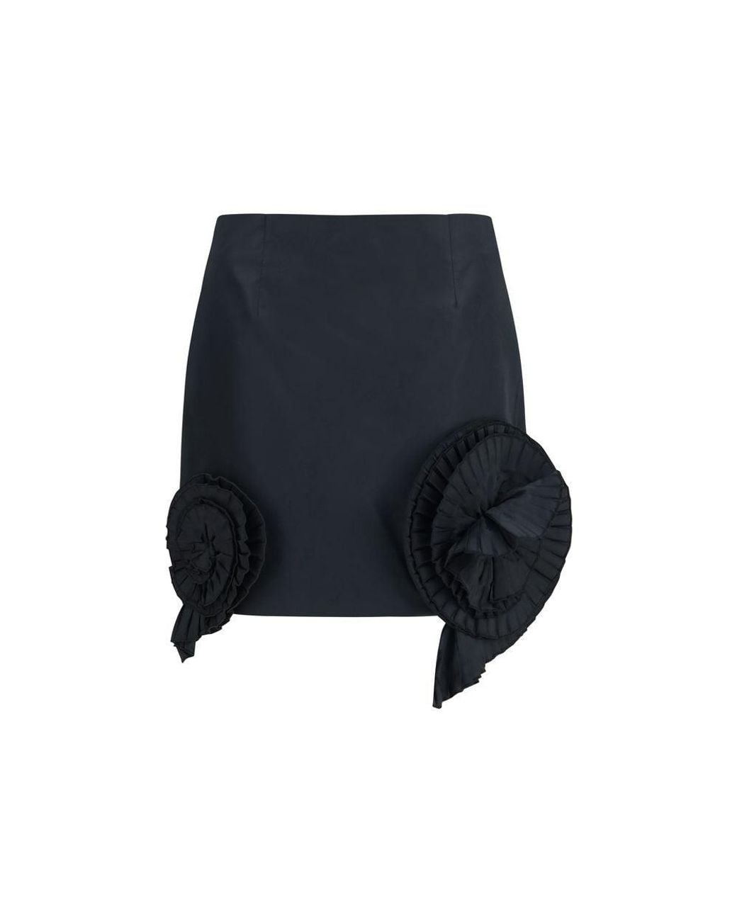Blumarine Blue Black Polyester Mini Skirt