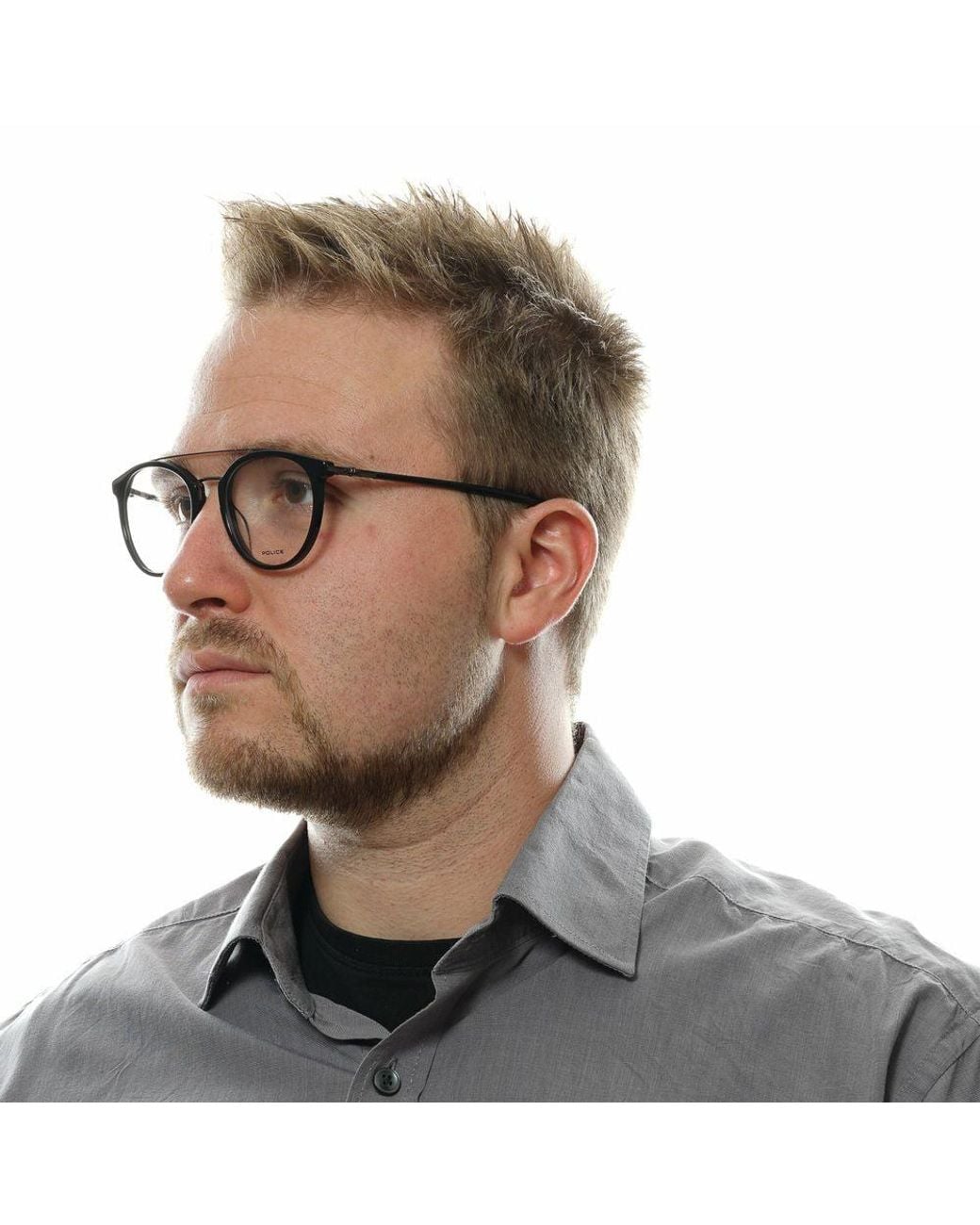 Police Black Metal & Plastic Glasses (Frames) for men