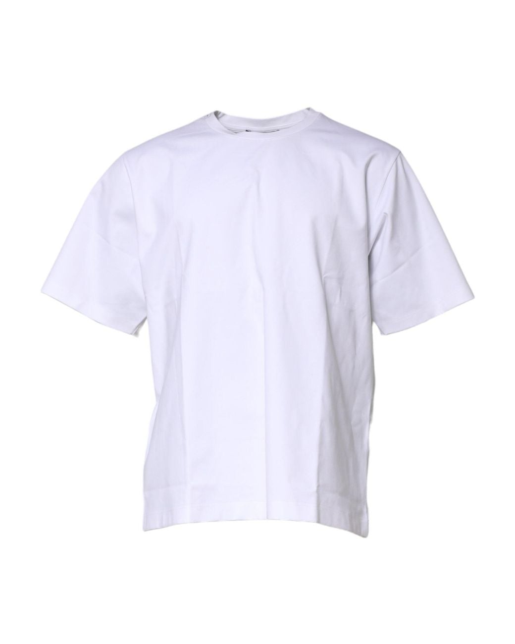 Dolce & Gabbana White Short Sleeve Cotton Tshirt for men