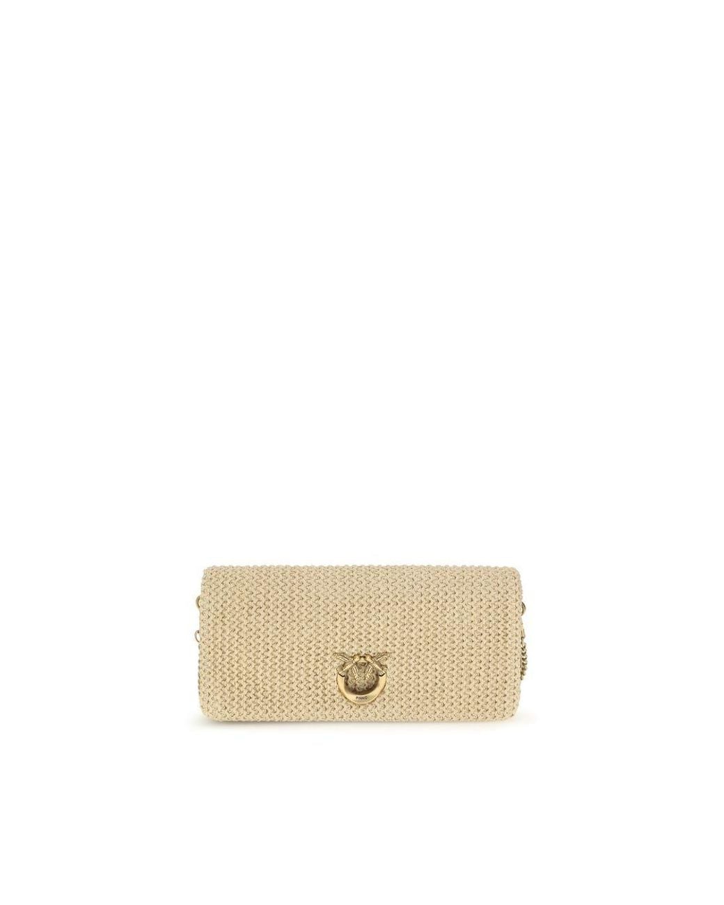 Pinko Natural Beige Polypropylene Shoulder Bag