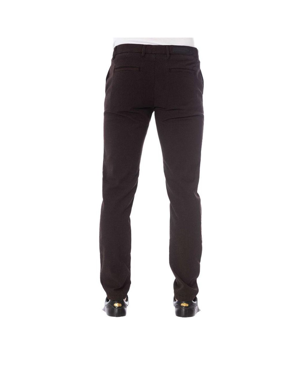 Trussardi Black Brown Cotton Men Trouser for men