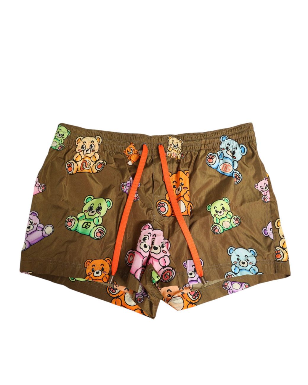 Dolce & Gabbana Brown Teddy Bear Shorts Swimwear Polyester for men