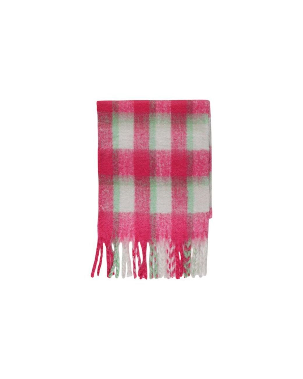 ONLY Pink Multicolor Polyester Scarf