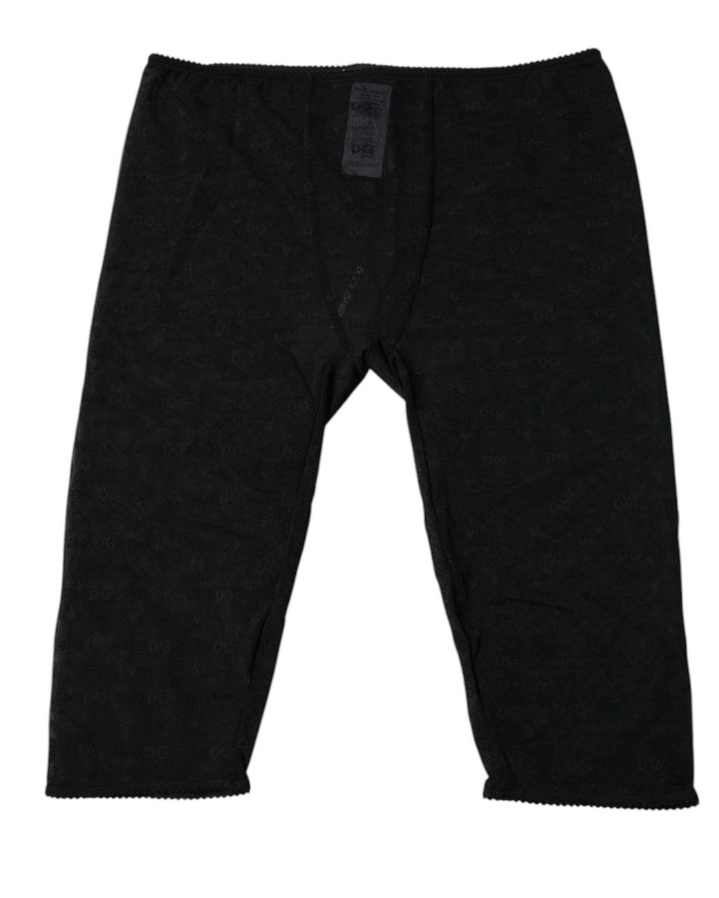 Dolce & Gabbana Black Logo Lace Lingerie Cropped Tight Underwear