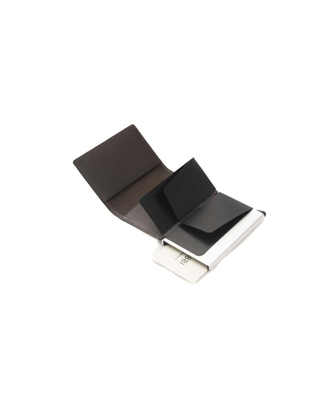 Cerruti 1881 Gray Brown Calfskin Men Wallet for men