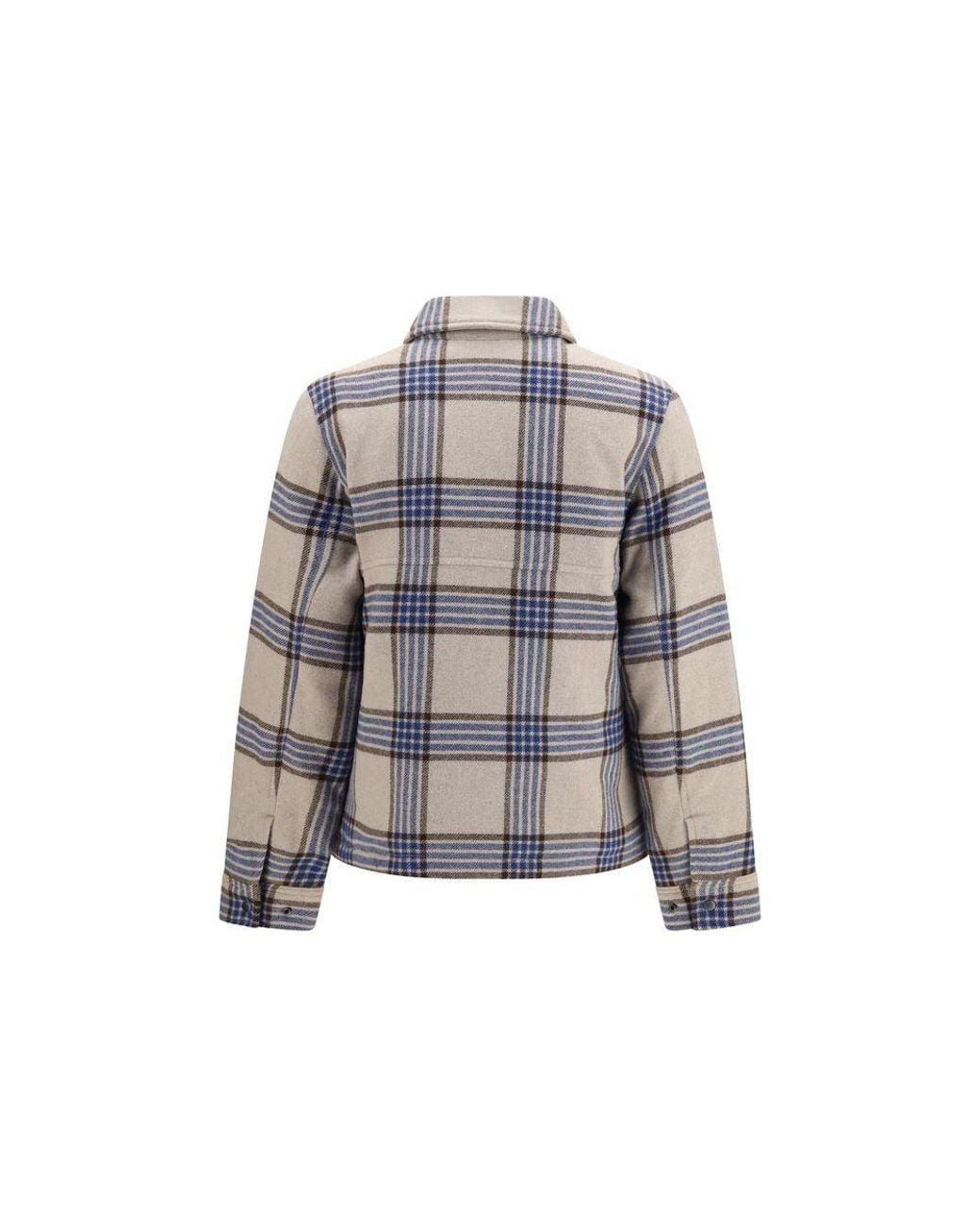 Woolrich Gray Beige Wool Oves Aries Denim Jacket