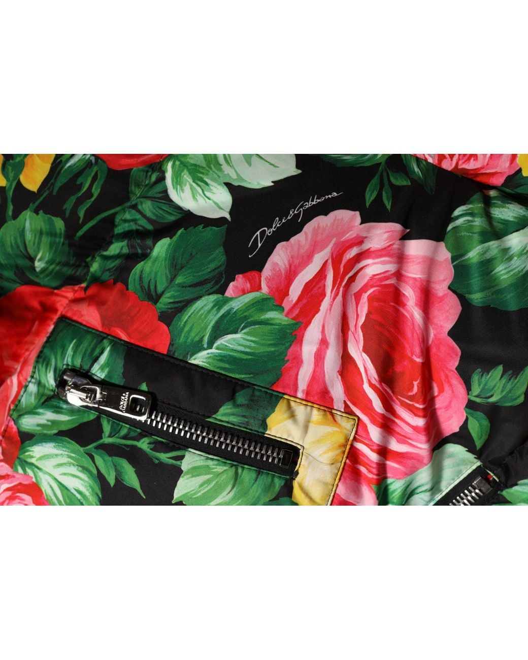 Dolce & Gabbana Multicolor Floral Puffer Hooded Jacket for men