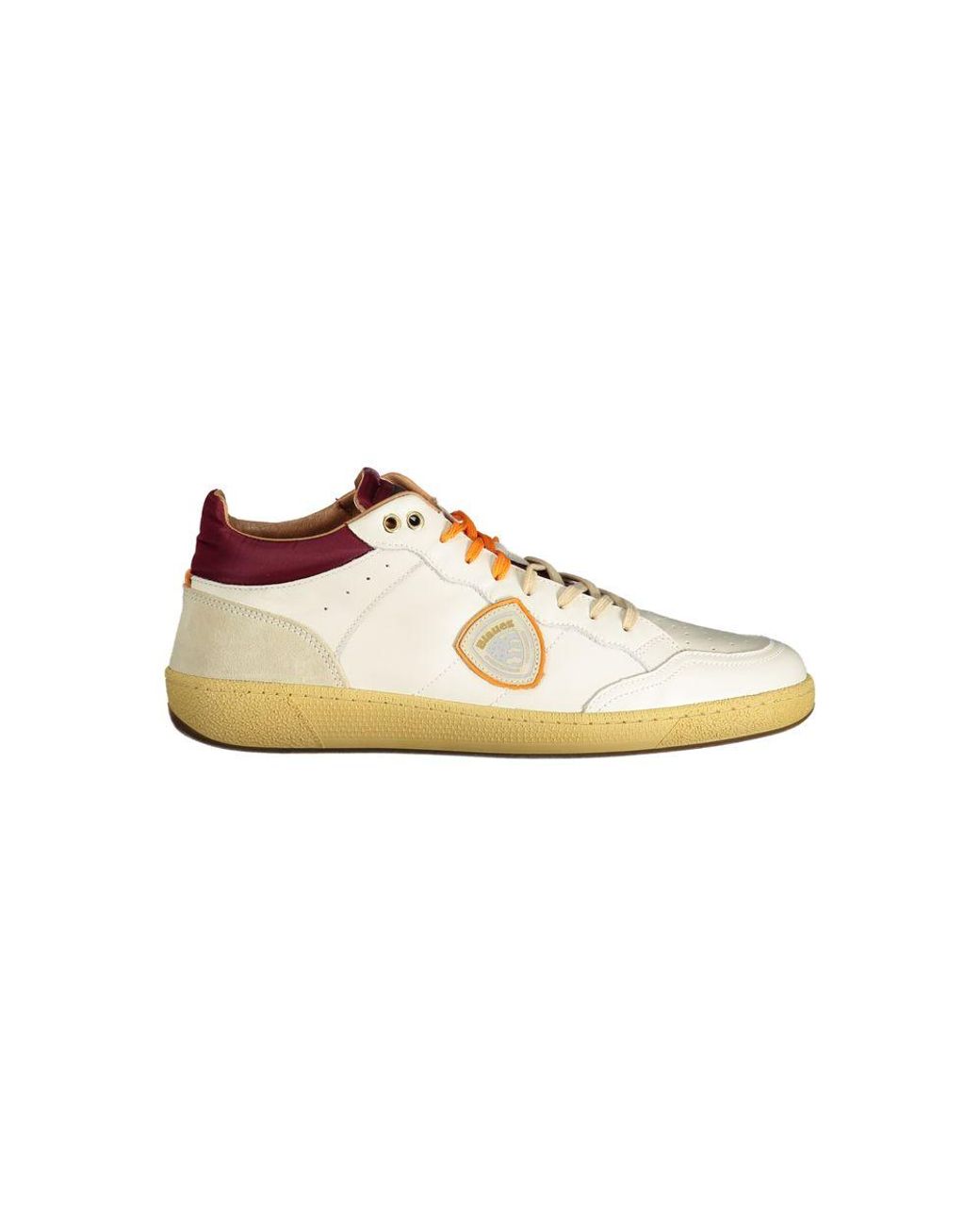 Blauer Multicolor White Leather Men Sneaker for men