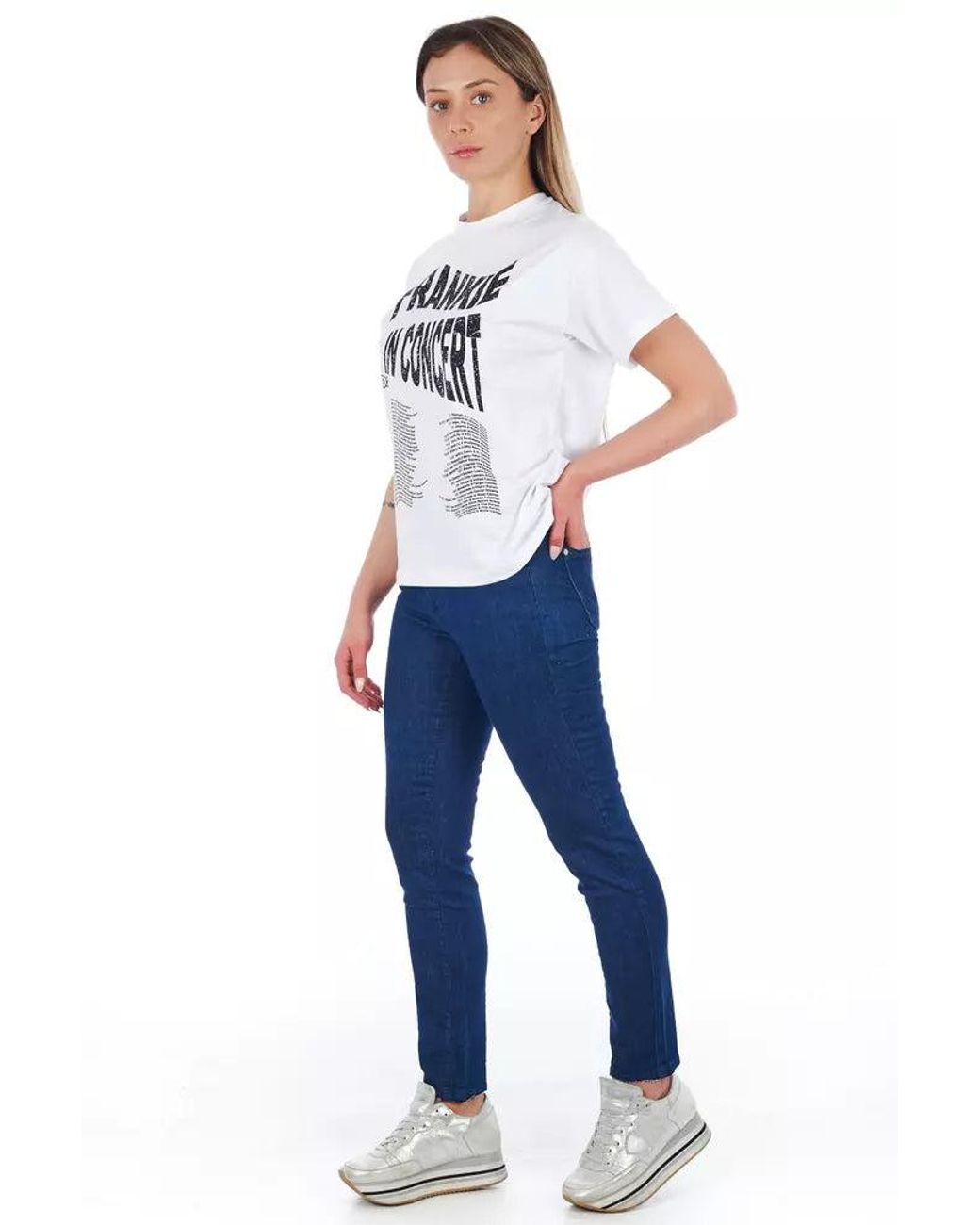 Frankie Morello Blue Chic Multi-Pocket Skinny Denim