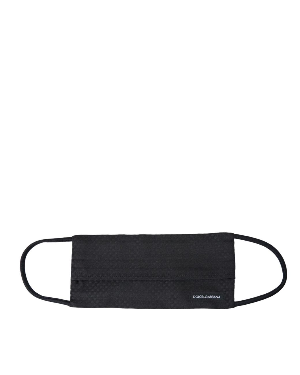 Dolce & Gabbana Black 100% Silk Adjustable Necktie Face Mask for men