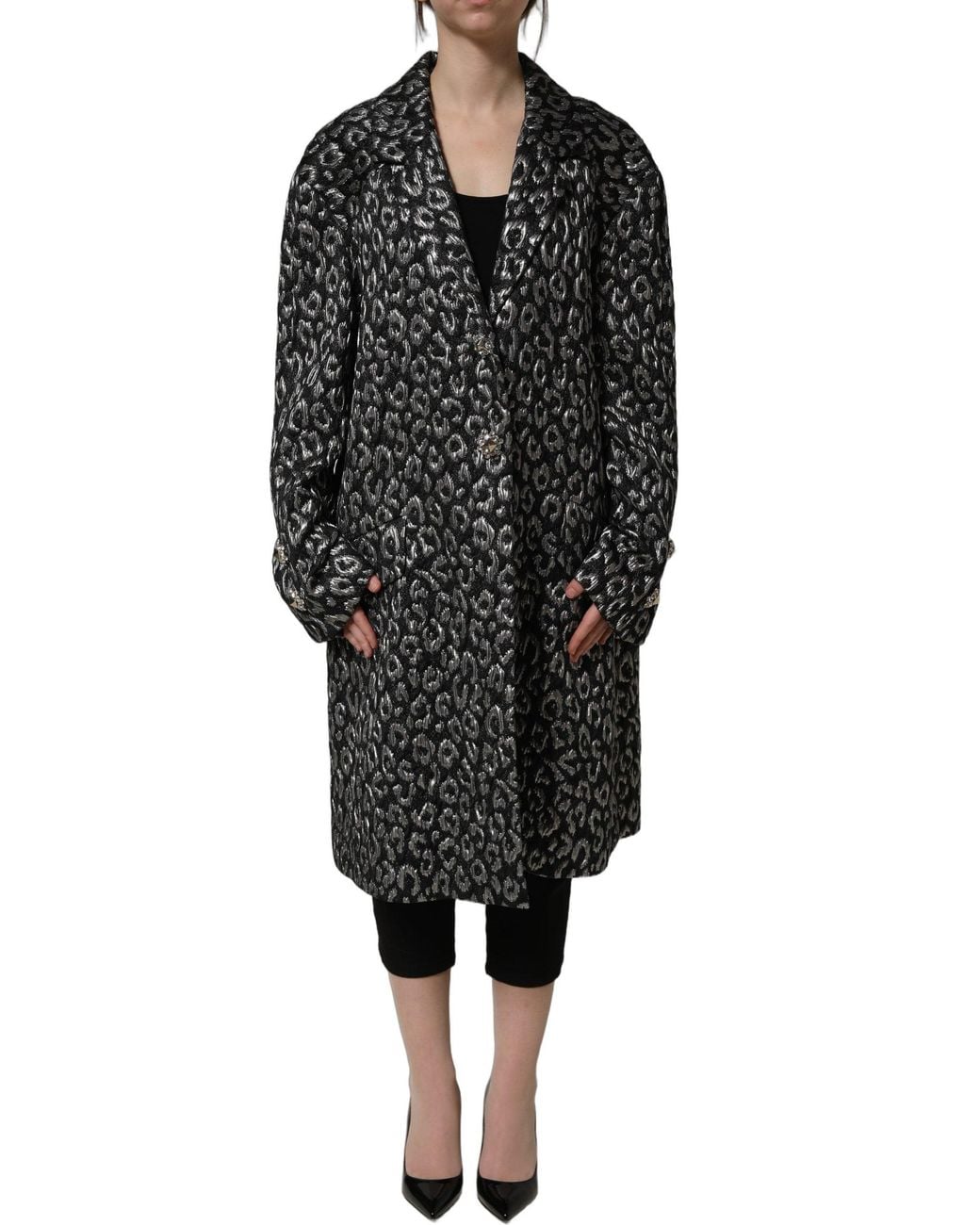 DI STAVNITSER Black Brown Mohair Belted Long Trench Coat Jacket