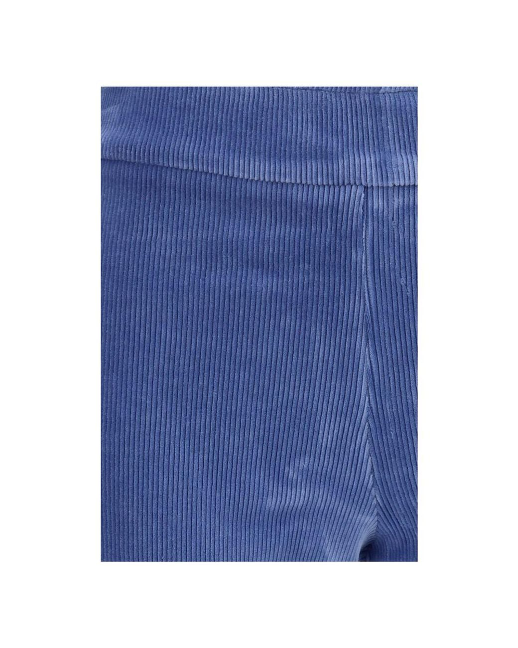 Avenue Montaigne Blue Cotton Flared Pants