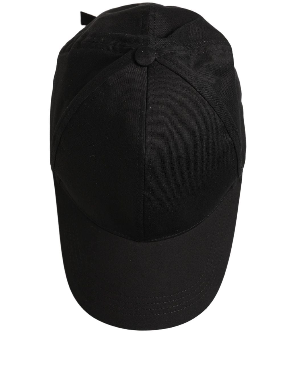 Dolce & Gabbana Black Cotton Baseball Cap 6 Panels Hat Elastane for men