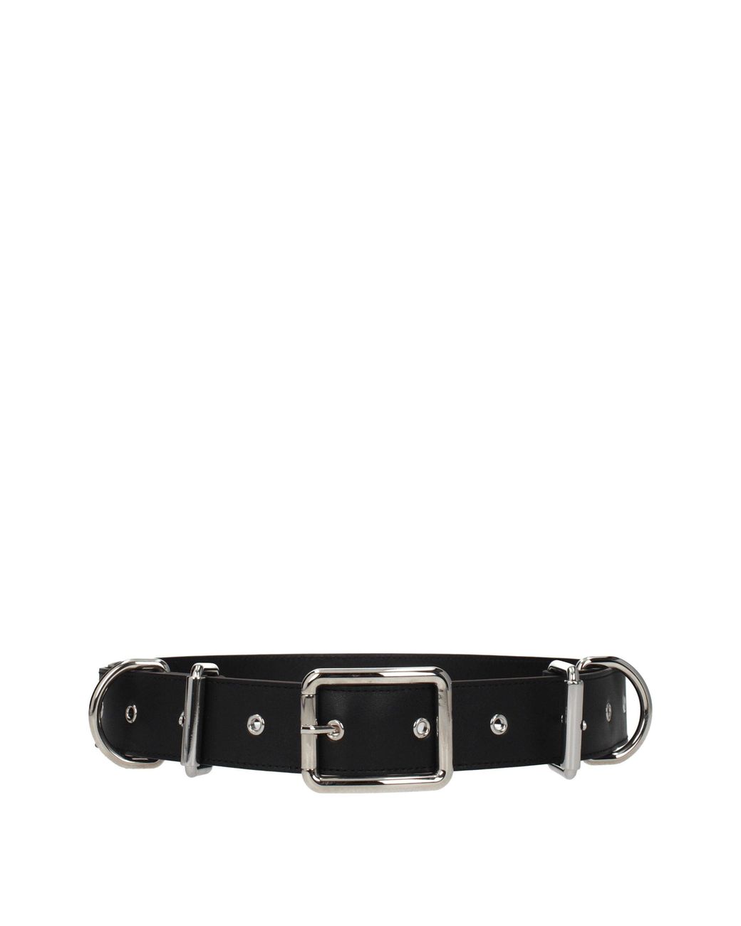 Moschino Black Leather Belt