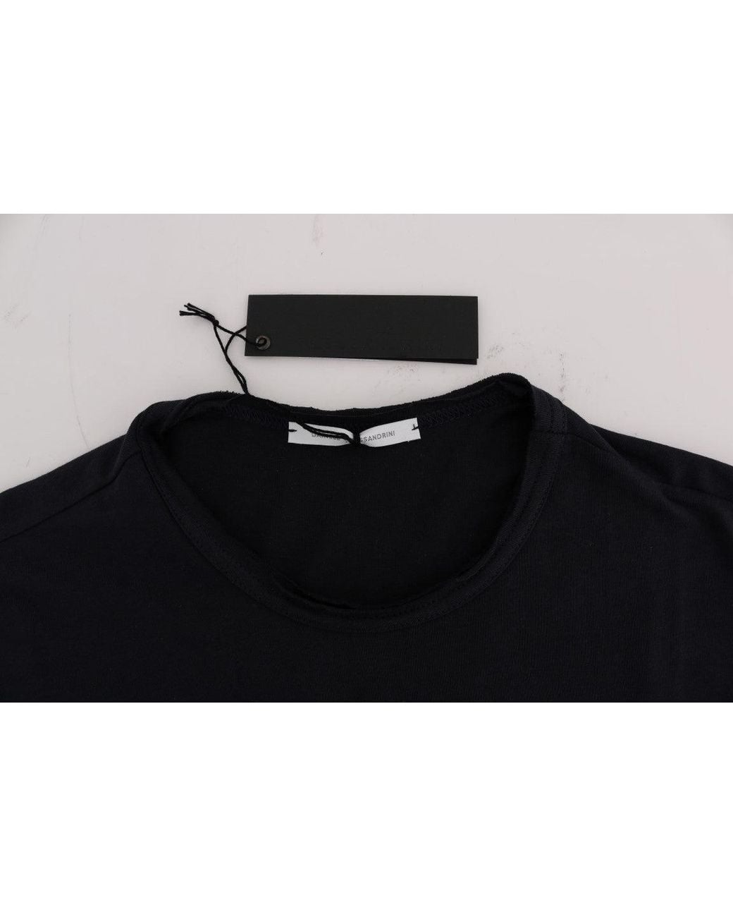 Daniele Alessandrini Cotton Crewneck T-shirt Blue Tsh1323 for men