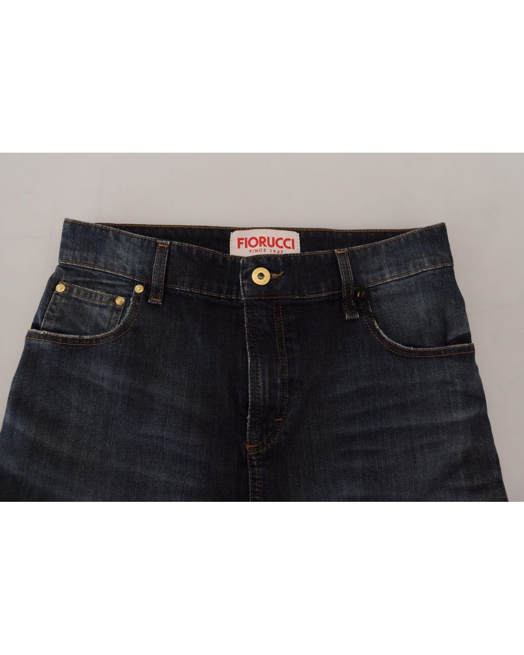 Fiorucci Black Chic Mid Waist Dark Denim Skirt