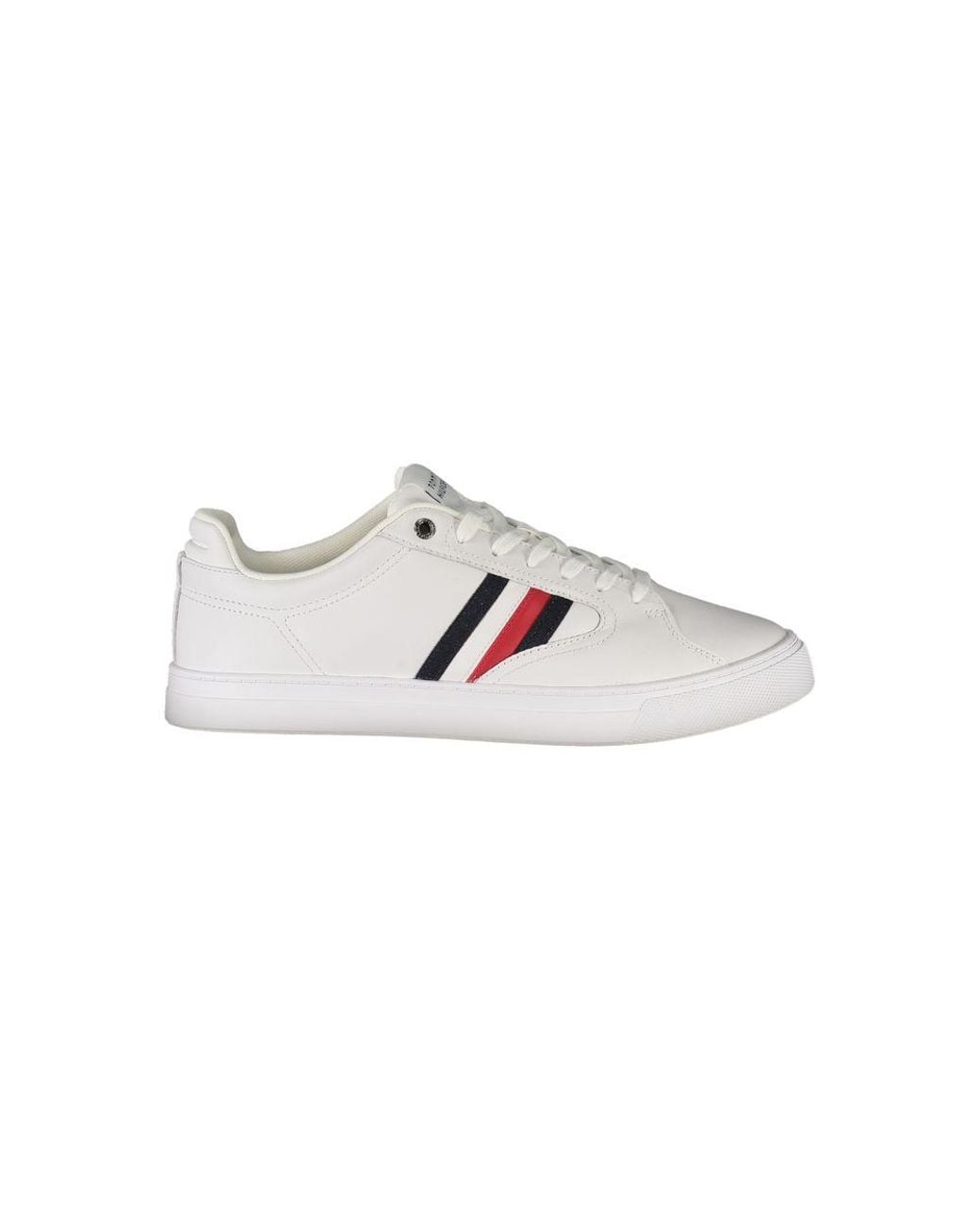 Tommy Hilfiger White Lowtop Stripe Sneakers for men