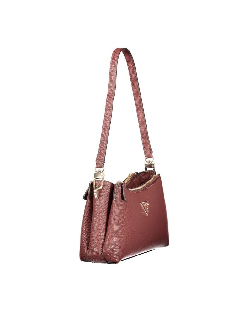 Guess Pink Brown Polyethylene Handbag