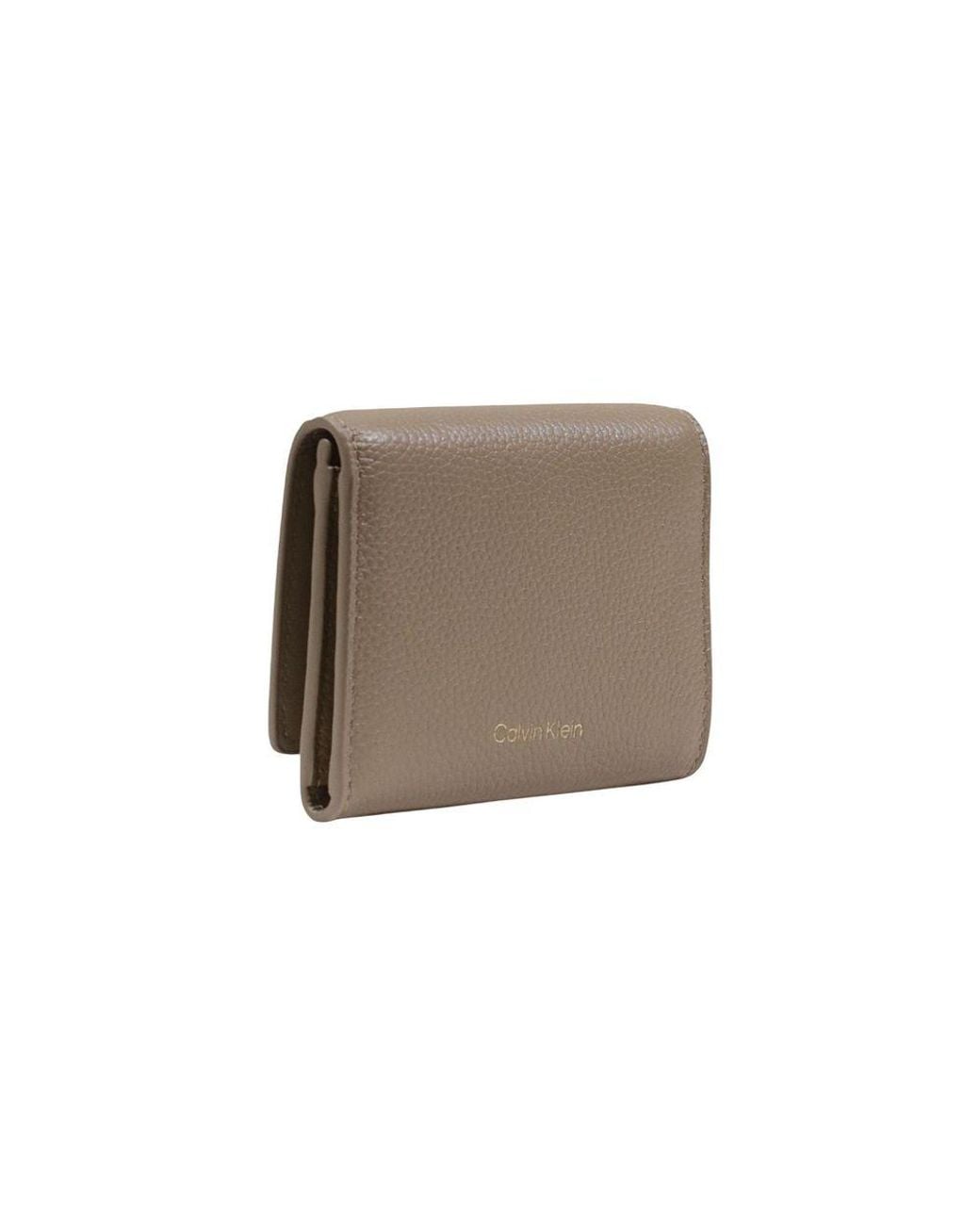 Calvin Klein Gray Beige Leather Wallet
