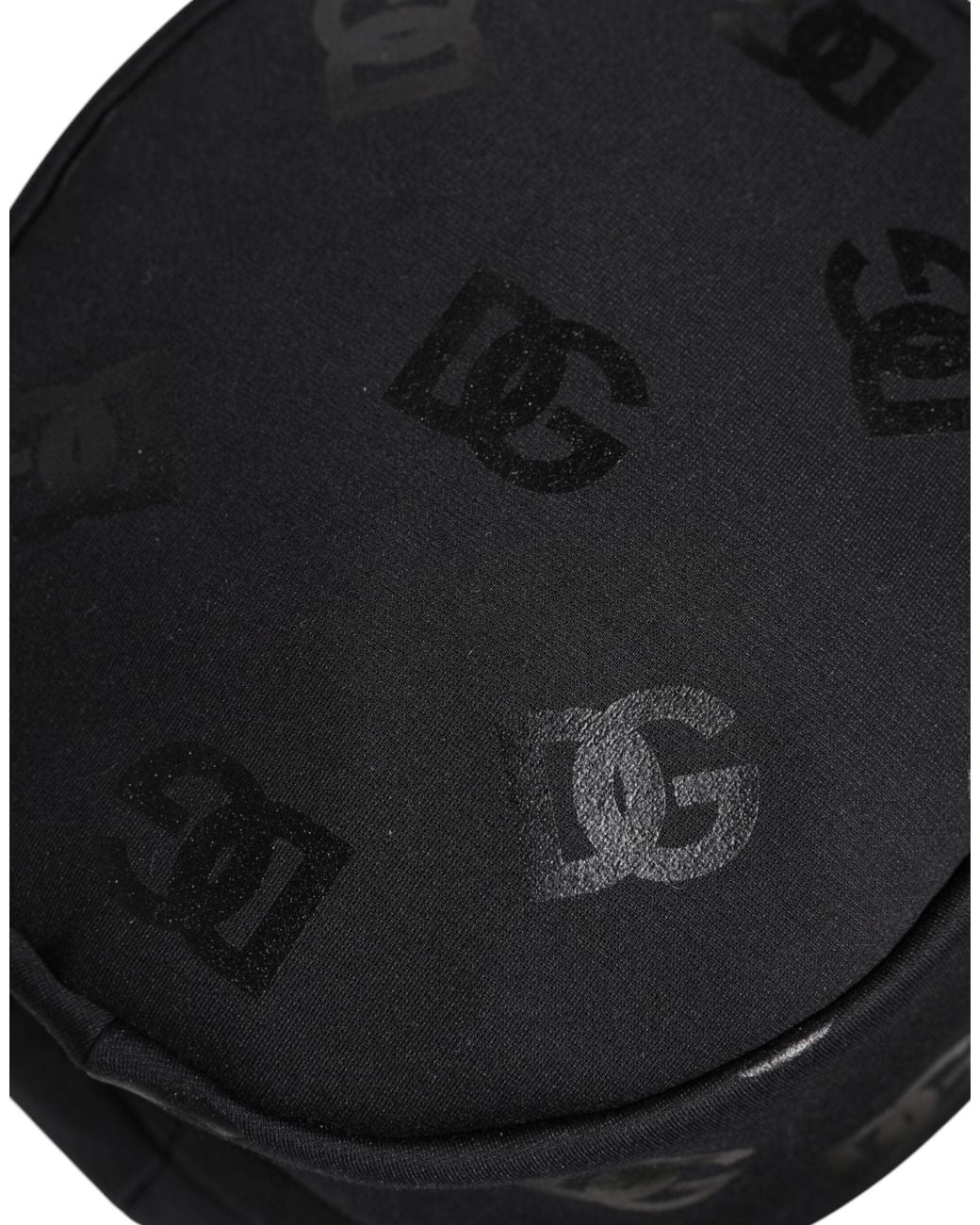 Dolce & Gabbana Black Dg Monogram Polyester Jacquard Bucket Hat