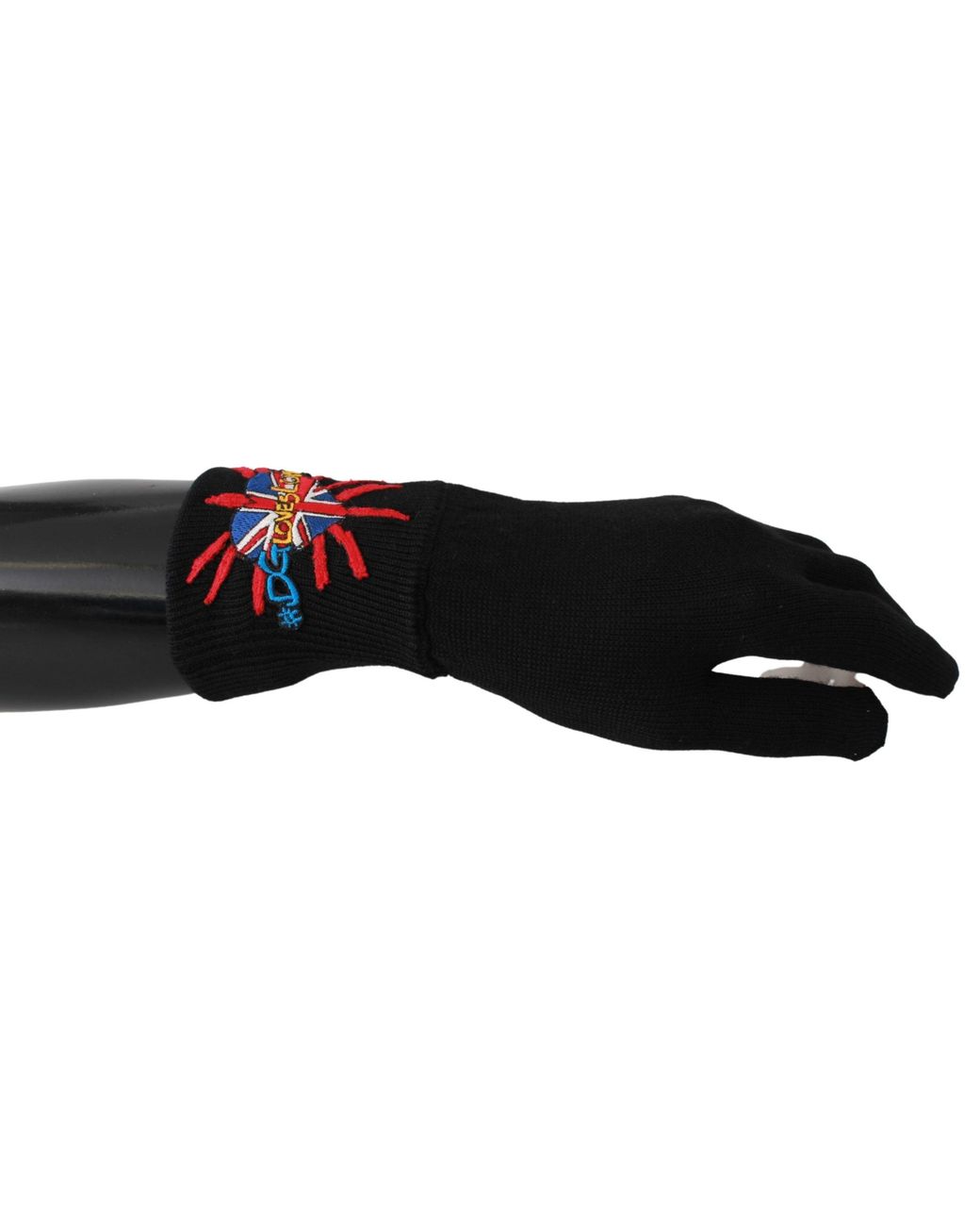 Dolce & Gabbana Black Elegant Virgin Wool Gloves for men