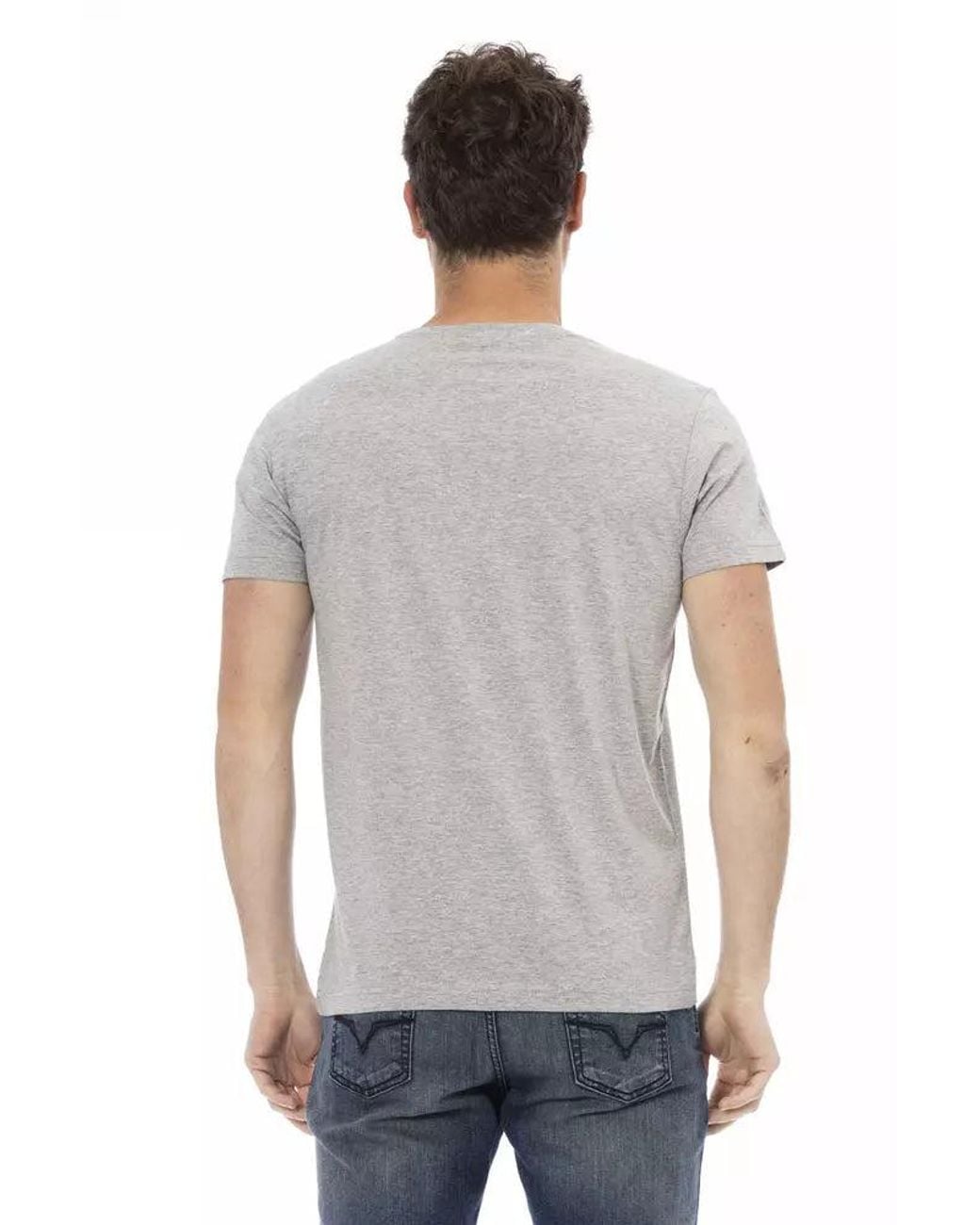 TRUSSARDI ACTION Gray Cotton Men T for men