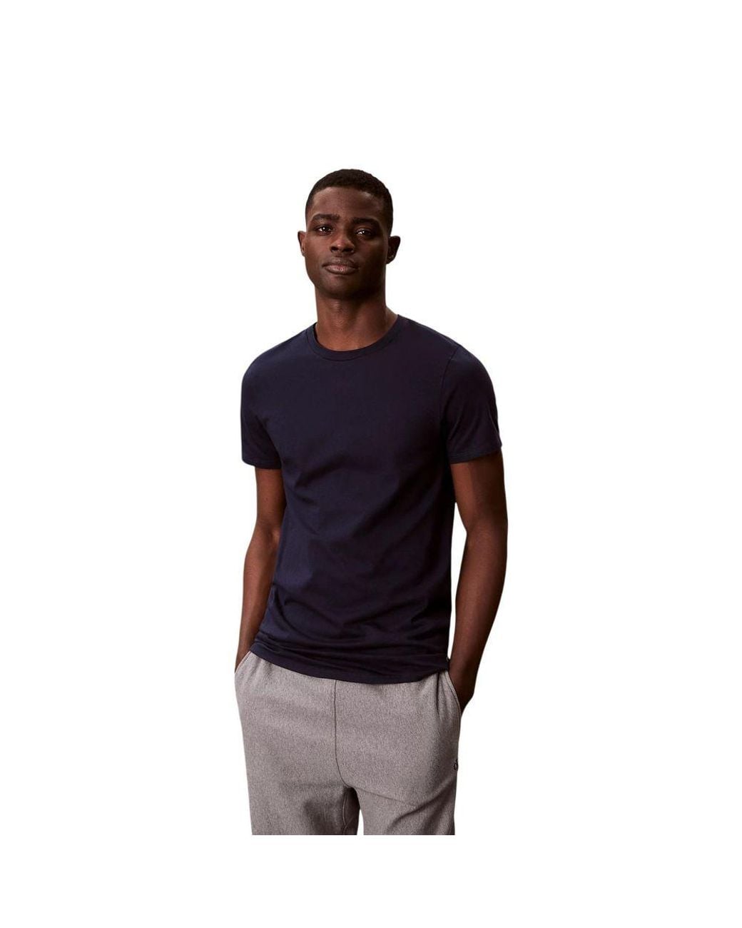 Calvin Klein Blue Cotton Tank Tops for men