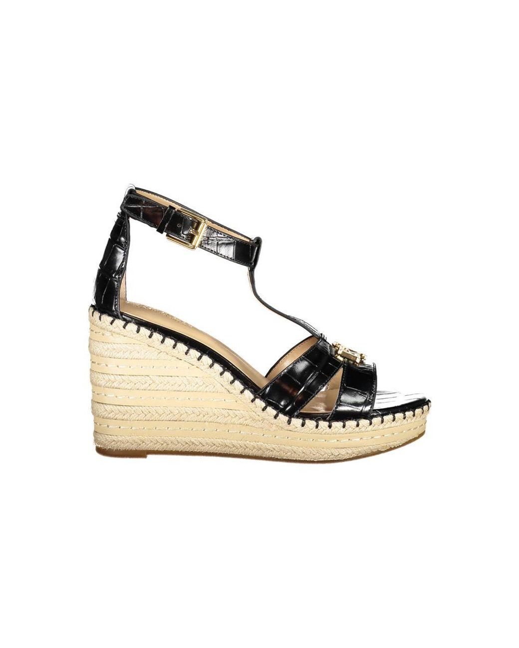 Ralph Lauren Metallic Black Polyester Sandal