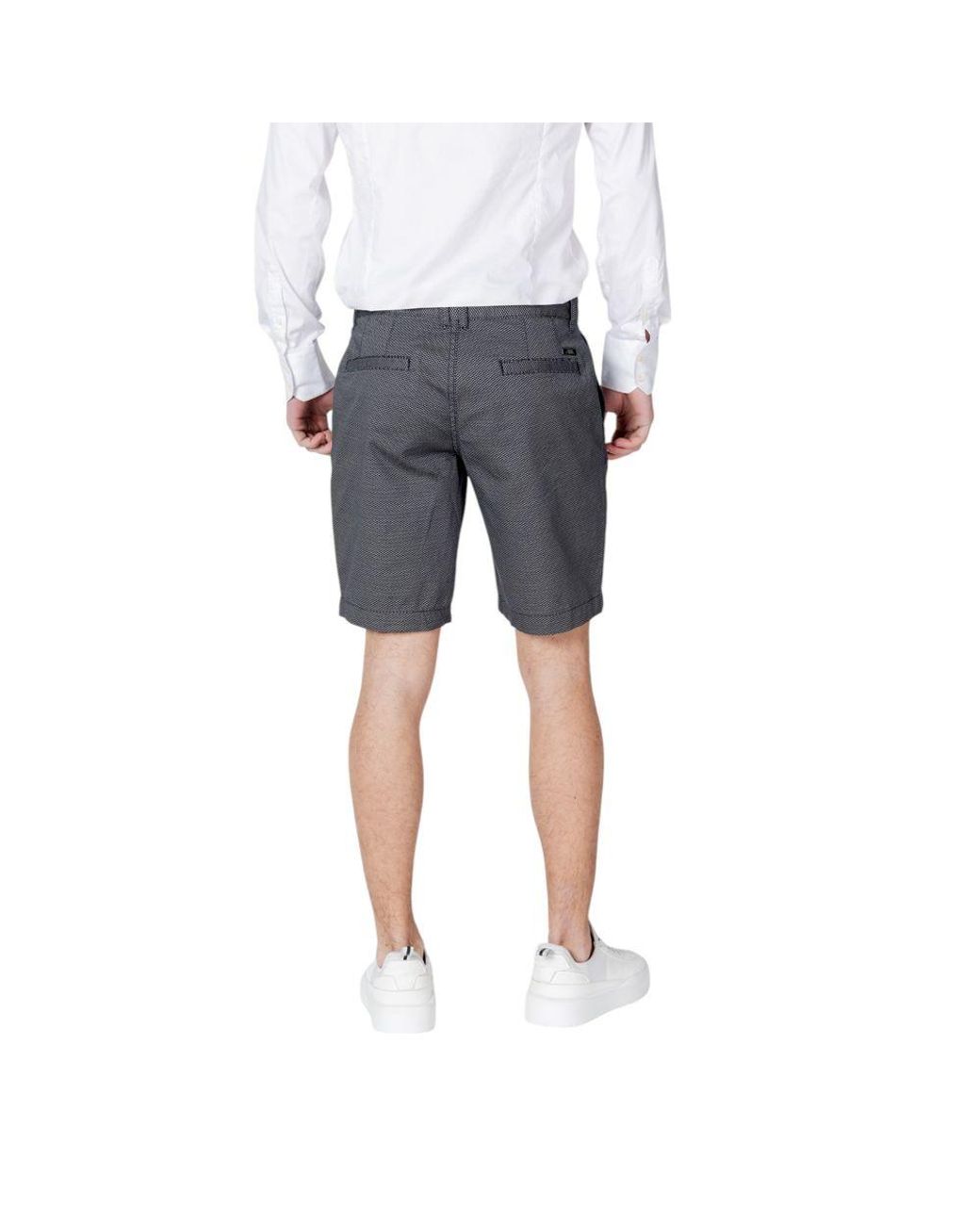 ARMANI EXCHANGE Gray Blue Cotton Short for men