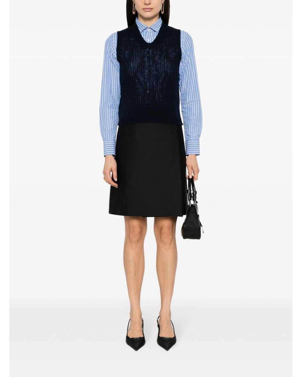 Prada Blue Cashmere Vest