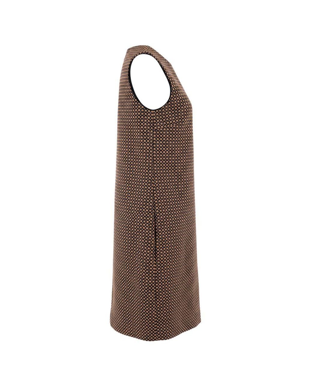 Trussardi Brown Beige Polyester Dress