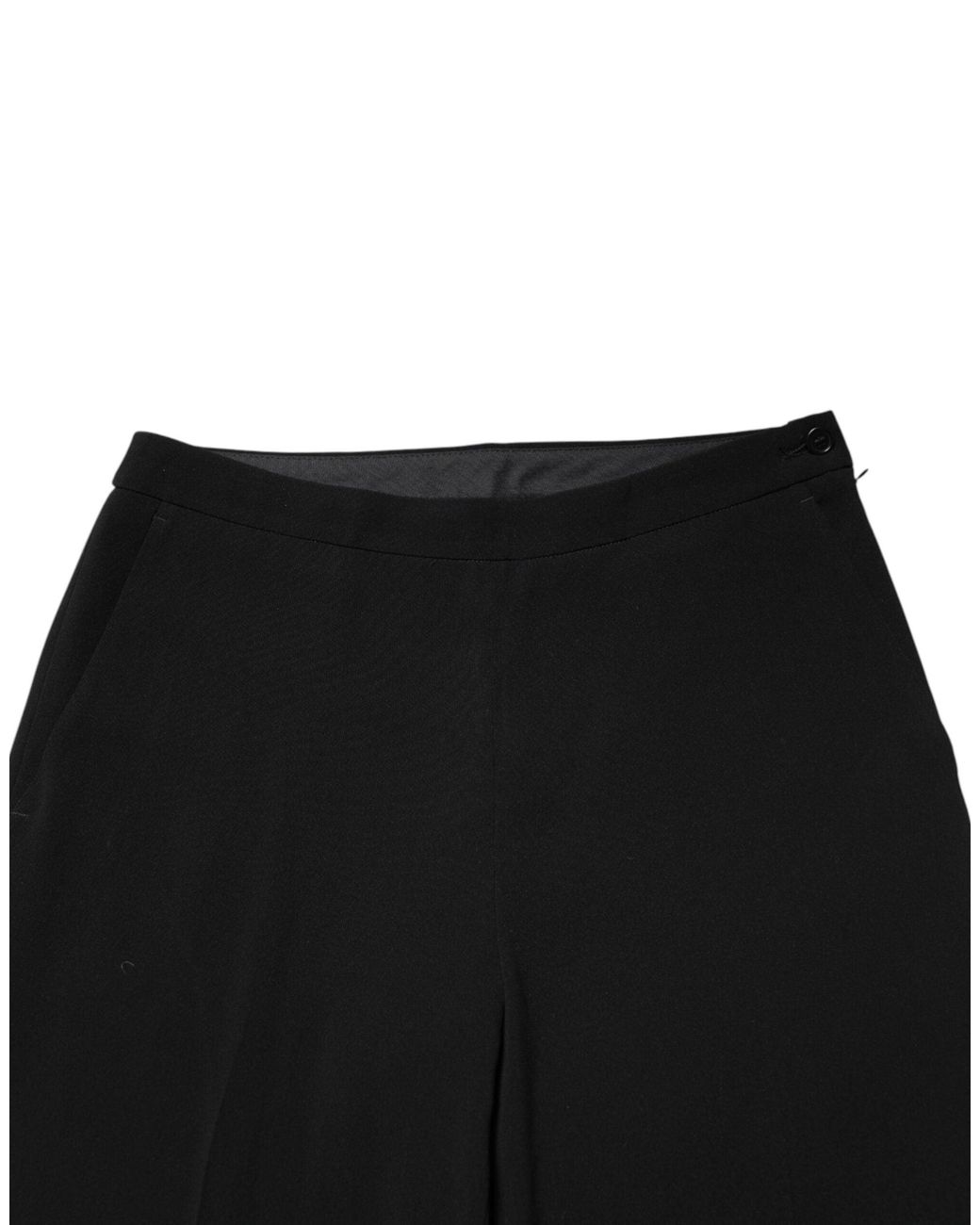 Aspesi Black High Waist Zip Straight Chino Trouser Pants