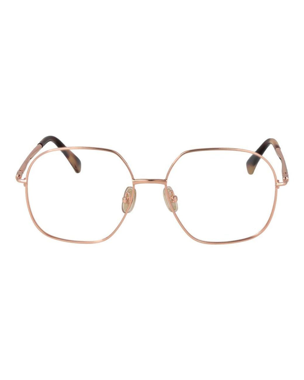 Max Mara Metallic Rose Gold Metal Glasses (frames)