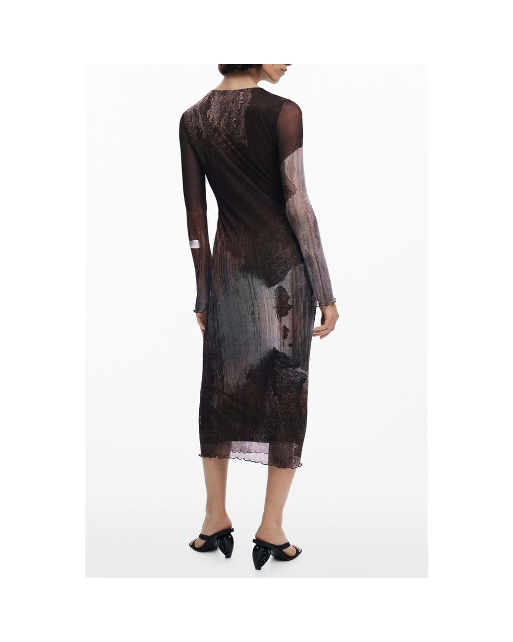 Desigual Black Polyester Dress