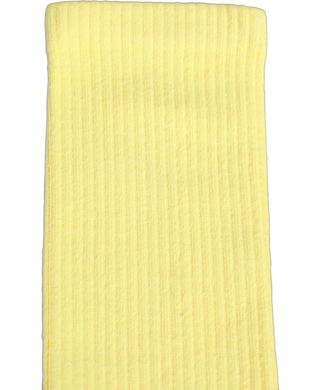 Dolce & Gabbana Yellow Cotton Ribbed Mid Calf Accessory Socks