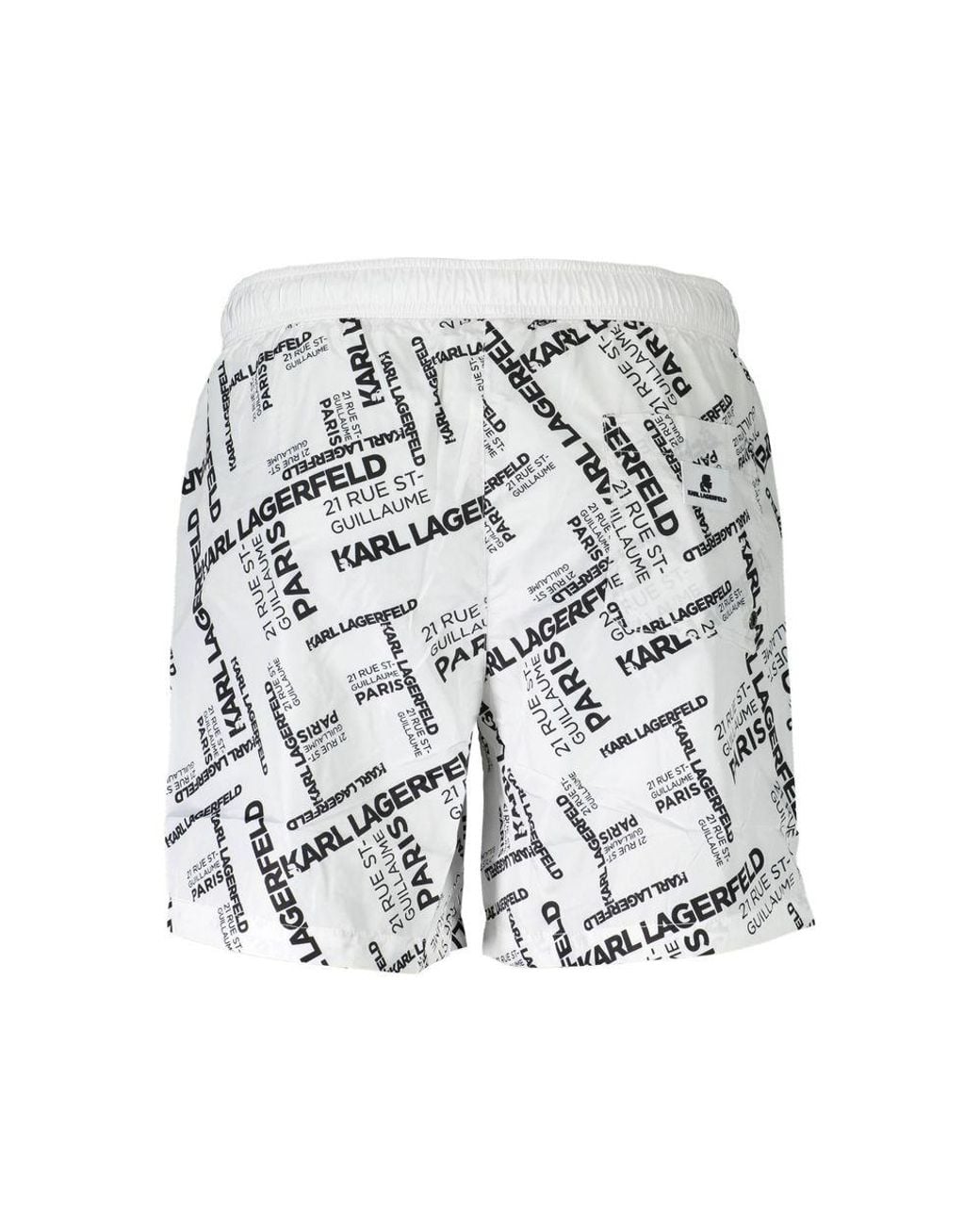 Karl Lagerfeld White Polyester Swim Boxer for men