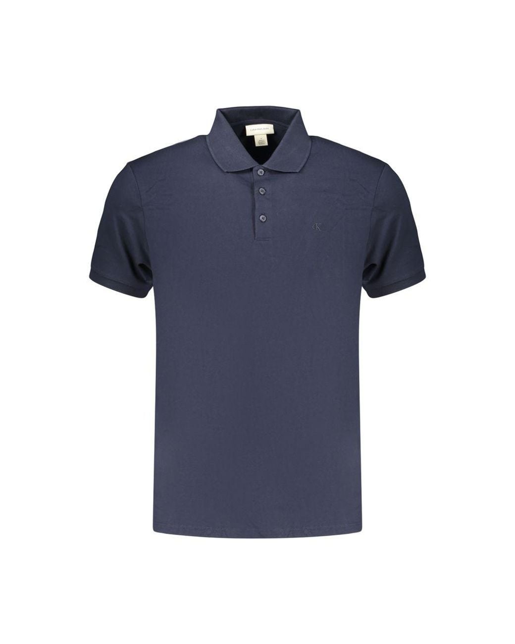 Calvin Klein Blue Cotton Polo Shirt for men